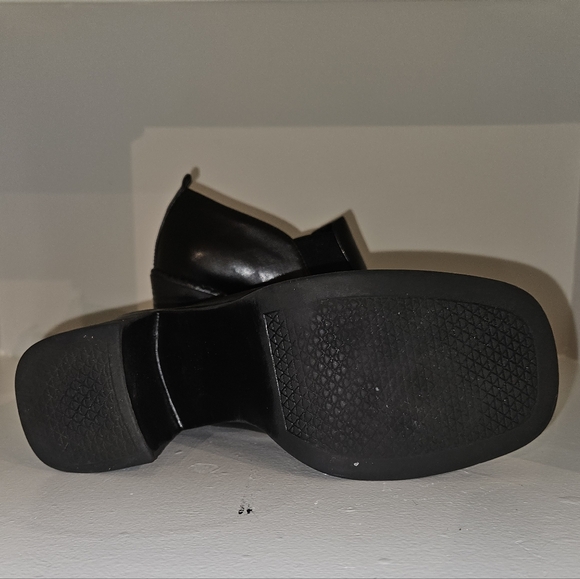 Vintage Y2K So Leather Chunky Platform Heel Slip On 7M Black - Picture 7 of 16